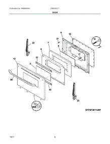 05 - Door parts for Electrolux Range CREE3531TWA from AppliancePartsPros.com