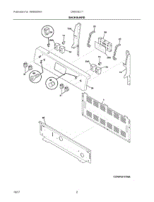 02 - Backguard parts for Electrolux Range CREE3531TWA from AppliancePartsPros.com