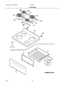 04 - Top / Drawer parts for Electrolux Range CREE3531TWA from AppliancePartsPros.com