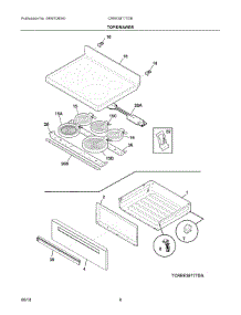 04 - Top / Drawer parts for Electrolux Range CREE3877TDB from AppliancePartsPros.com