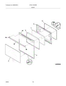 11 - Door parts for Electrolux Range CRG3110GWBB from AppliancePartsPros.com