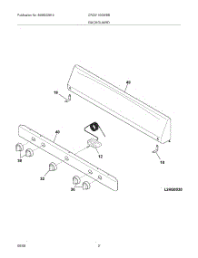 03 - Backguard parts for Electrolux Range CRG3110GWBB from AppliancePartsPros.com