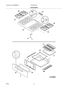 09 - Top / Drawer parts for Electrolux Range CRG3120LWA from AppliancePartsPros.com