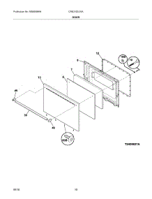 11 - Door parts for Electrolux Range CRG3120LWA from AppliancePartsPros.com