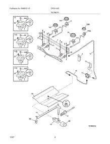05 - Burner parts for Electrolux Range CRG3140GBBB from AppliancePartsPros.com