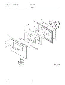 11 - Door parts for Electrolux Range CRG3140GBBB from AppliancePartsPros.com
