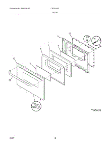11 - Door parts for Electrolux Range CRG3140GQQA from AppliancePartsPros.com