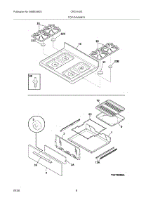 09 - Top / Drawer parts for Electrolux Range CRG3140GWWE from AppliancePartsPros.com