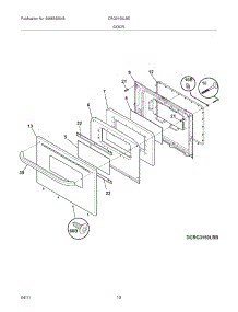 11 - Door parts for Electrolux Range CRG3150LBE from AppliancePartsPros.com