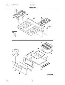 09 - Top / Drawer parts for Electrolux Range CRG3150LWA from AppliancePartsPros.com