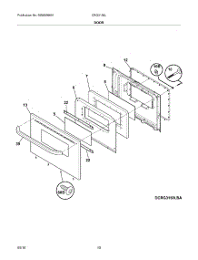 11 - Door parts for Electrolux Range CRG3150LWA from AppliancePartsPros.com