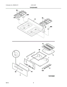 05 - Top / Drawer parts for Electrolux Range CRG3150PBB from AppliancePartsPros.com