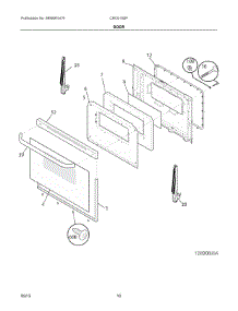 06 - Door parts for Electrolux Range CRG3150PBB from AppliancePartsPros.com