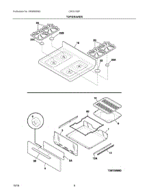 05 - Top / Drawer parts for Electrolux Range CRG3150PBD from AppliancePartsPros.com