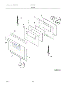 06 - Door parts for Electrolux Range CRG3150PBD from AppliancePartsPros.com