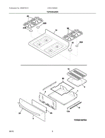 05 - Top / Drawer parts for Electrolux Range CRG3150SSA from AppliancePartsPros.com