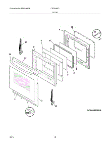 11 - Door parts for Electrolux Range CRG3485QWA from AppliancePartsPros.com