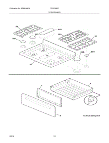 09 - Top / Drawer parts for Electrolux Range CRG3485QWA from AppliancePartsPros.com