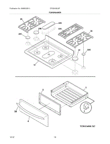 09 - Top / Drawer parts for Electrolux Range CRG3490LSF from AppliancePartsPros.com