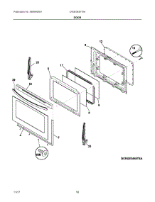 06 - Door parts for Electrolux Range CRGE3455TSA from AppliancePartsPros.com