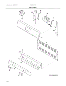 02 - Backguard parts for Electrolux Range CRGE3455TSA from AppliancePartsPros.com
