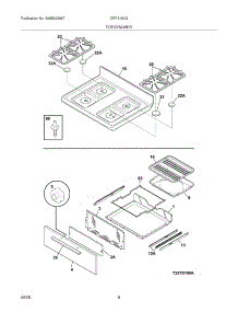 09 - Top / Drawer parts for Electrolux Range CRP3160GQQB from AppliancePartsPros.com