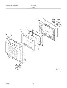 11 - Door parts for Electrolux Range CRP3160GQQB from AppliancePartsPros.com