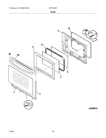 11 - Door parts for Electrolux Range CRP3160GQQC from AppliancePartsPros.com
