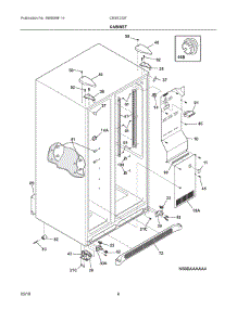 04 - Cabinet parts for Electrolux Refrigerator CRSE233TS0 from AppliancePartsPros.com