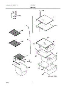 05 - Shelves parts for Electrolux Refrigerator CRSE233TS0 from AppliancePartsPros.com