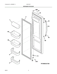 03 - Refrigerator Door parts for Electrolux Refrigerator CRSE233TS0 from AppliancePartsPros.com
