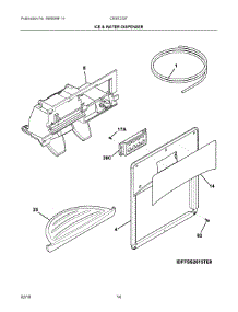 08 - Ice & Water Dispenser parts for Electrolux Refrigerator CRSE233TS0 from AppliancePartsPros.com