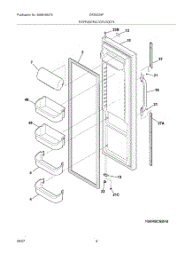 05 - Refrigerator Door parts for Electrolux Refrigerator CRSE234FB2 from AppliancePartsPros.com