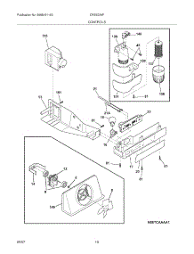 11 - Controls parts for Electrolux Refrigerator CRSE234FW1 from AppliancePartsPros.com
