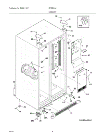 07 - Cabinet parts for Electrolux Refrigerator CRSE264JB0 from AppliancePartsPros.com