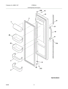 05 - Refrigerator Door parts for Electrolux Refrigerator CRSE264JB0 from AppliancePartsPros.com