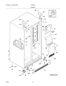 07 - Cabinet parts for Electrolux Refrigerator CRSE264JB1 from AppliancePartsPros.com