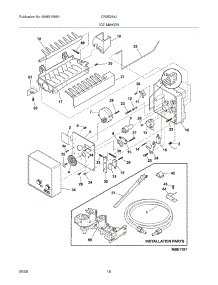 19 - Ice Maker parts for Electrolux Refrigerator CRSE264JB1 from AppliancePartsPros.com