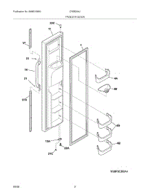 03 - Freezer Door parts for Electrolux Refrigerator CRSE264JB1 from AppliancePartsPros.com