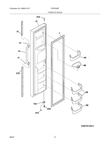 03 - Freezer Door parts for Electrolux Refrigerator CRSE266FB0 from AppliancePartsPros.com