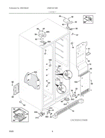 04 - Cabinet parts for Electrolux Refrigerator CRSEH237AB0 from AppliancePartsPros.com