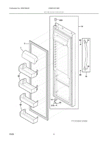 03 - Refrigerator Door parts for Electrolux Refrigerator CRSEH237AB0 from AppliancePartsPros.com