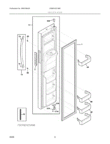 02 - Freezer Door parts for Electrolux Refrigerator CRSEH237AB0 from AppliancePartsPros.com