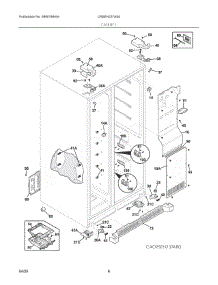 04 - Cabinet parts for Electrolux Refrigerator CRSEH237AS0 from AppliancePartsPros.com