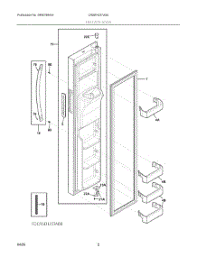 02 - Freezer Door parts for Electrolux Refrigerator CRSEH237AS0 from AppliancePartsPros.com