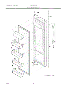 03 - Refrigerator Door parts for Electrolux Refrigerator CRSEH237AW0 from AppliancePartsPros.com