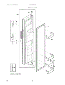 02 - Freezer Door parts for Electrolux Refrigerator CRSEH237AW0 from AppliancePartsPros.com