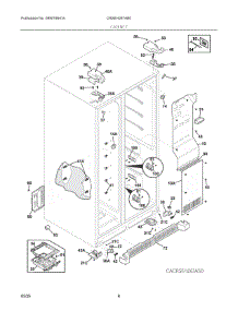 04 - Cabinet parts for Electrolux Refrigerator CRSEH267AB0 from AppliancePartsPros.com