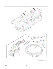 10 - Ice Maker parts for Electrolux Refrigerator CRSEH267AB0 from AppliancePartsPros.com