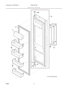 03 - Refrigerator Door parts for Electrolux Refrigerator CRSEH267AB0 from AppliancePartsPros.com